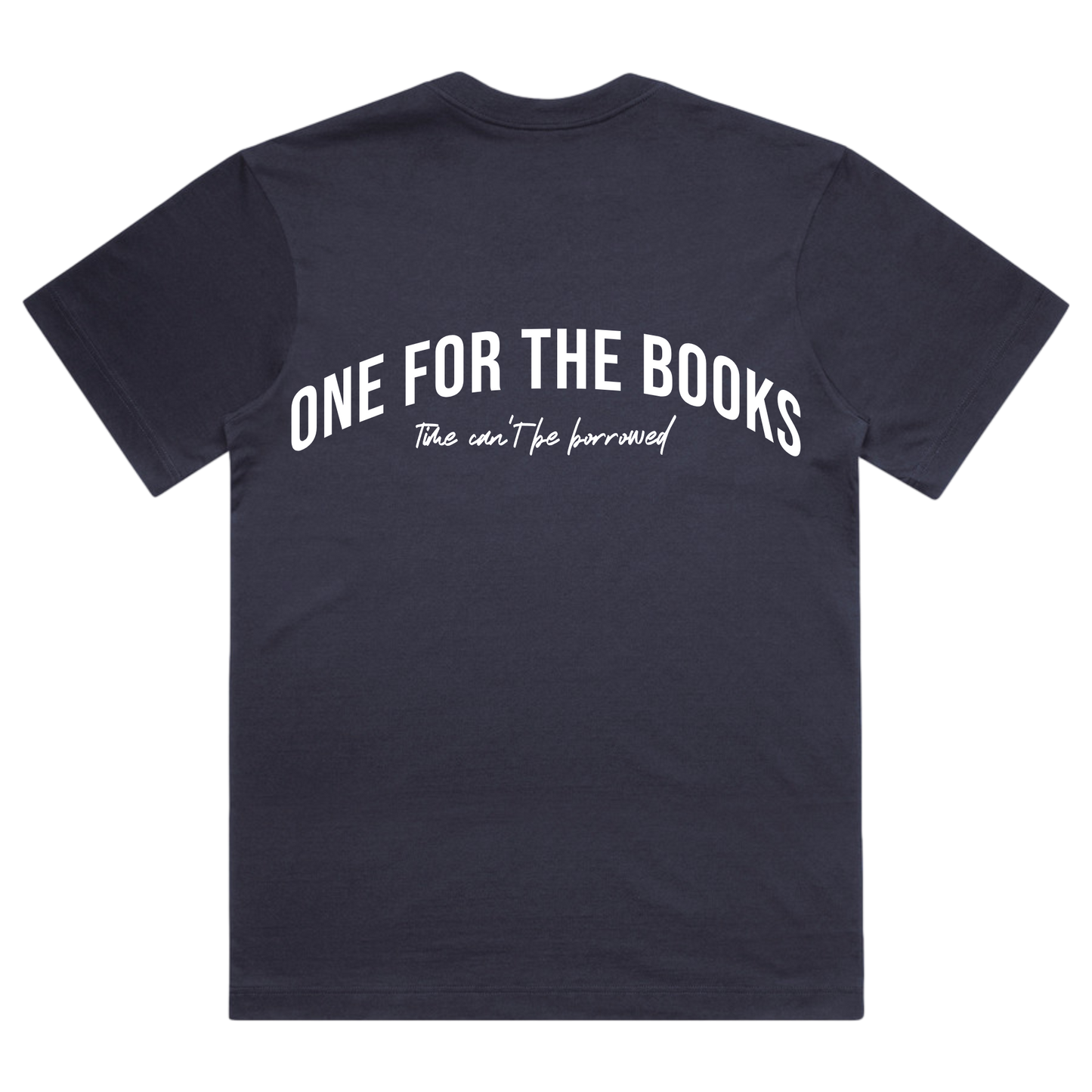 Time Can't Be Borrowed Box Tee (Midnight Blue)