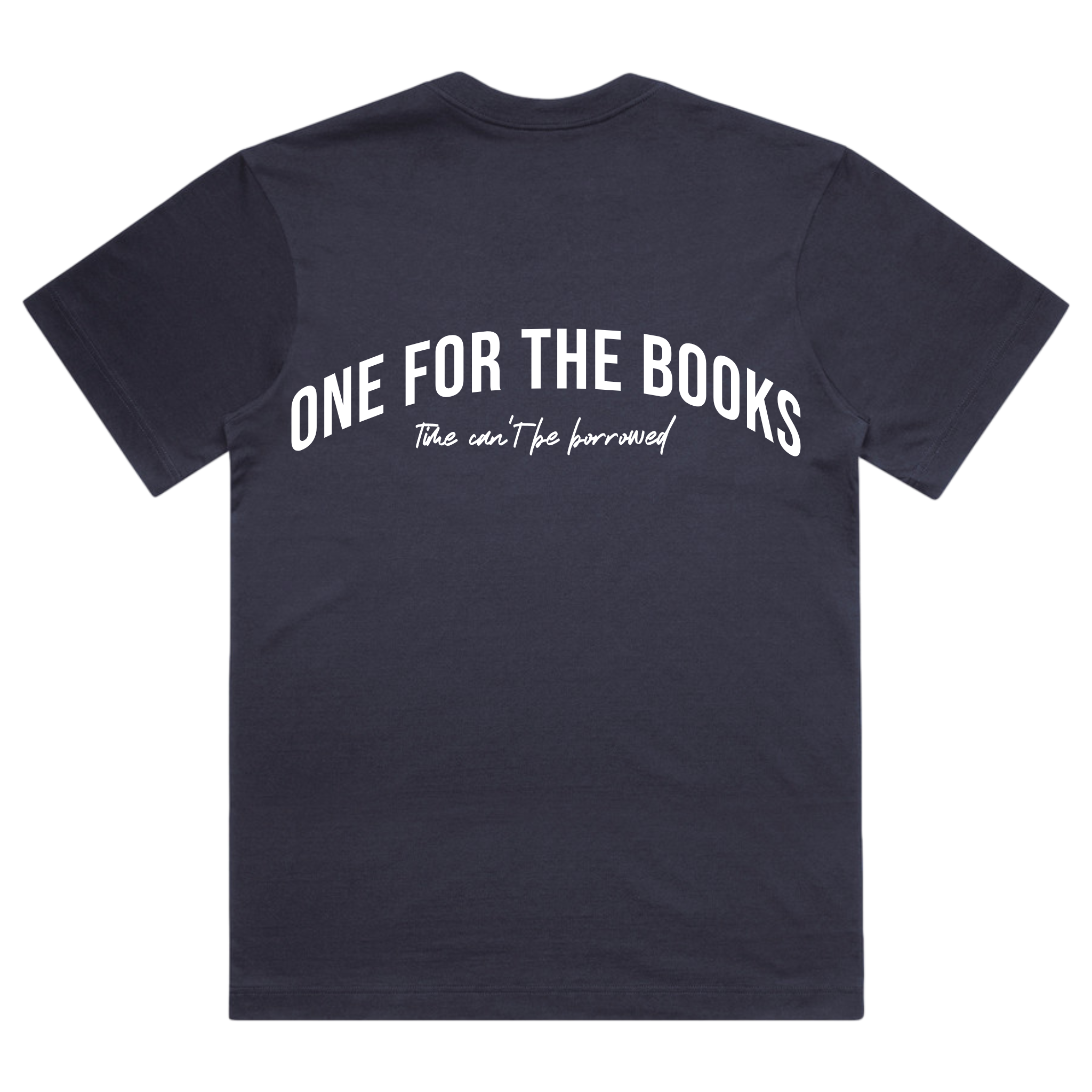 Time Can't Be Borrowed Box Tee (Midnight Blue)