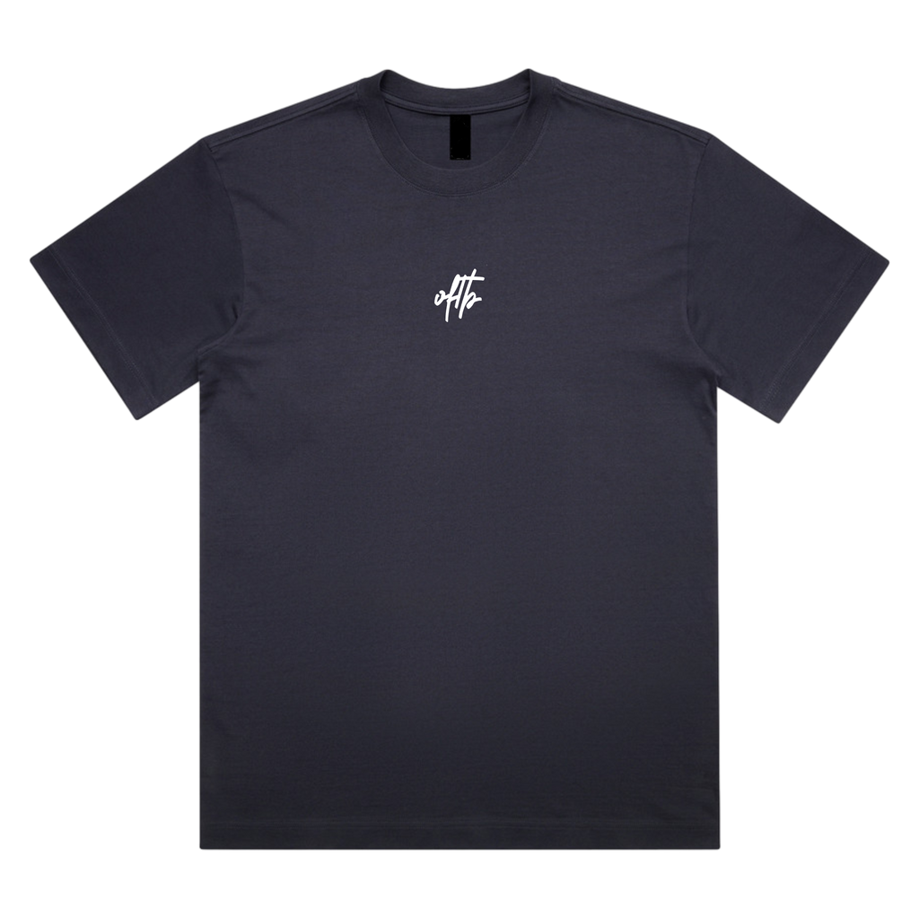 Time Can't Be Borrowed Box Tee (Midnight Blue)