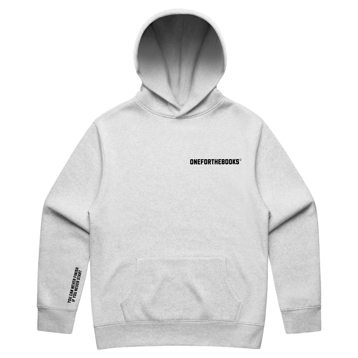 OFTB Starter Hoodie (White Heather) – ONE FOR THE BOOKS BRAND