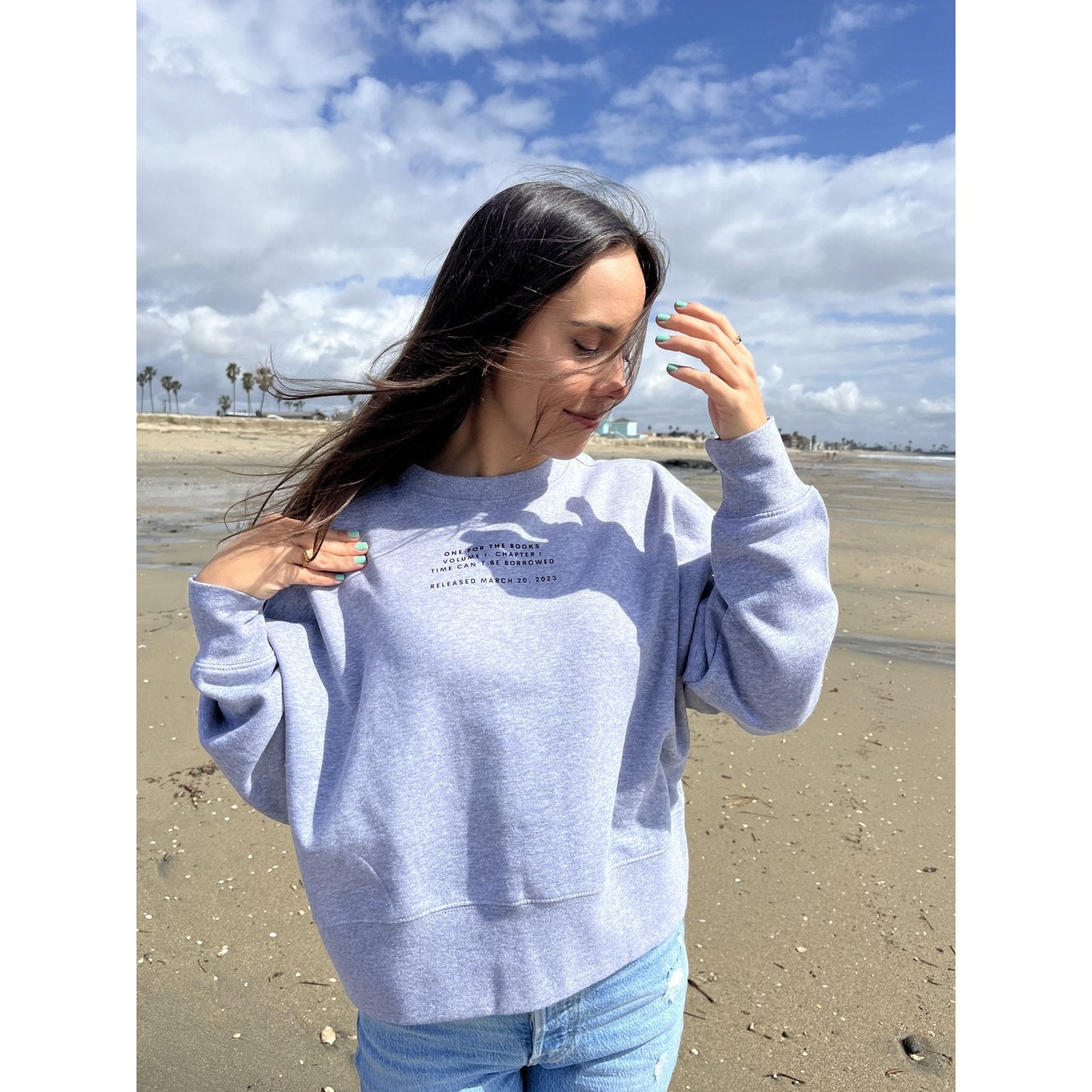 TCBB  OFTB x DesignerPri Crop Crewneck (Grey)