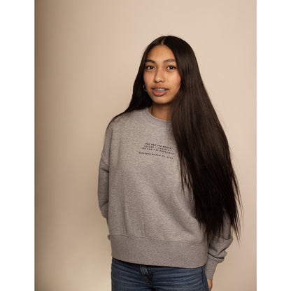 TCBB  OFTB x DesignerPri Crop Crewneck (Grey)