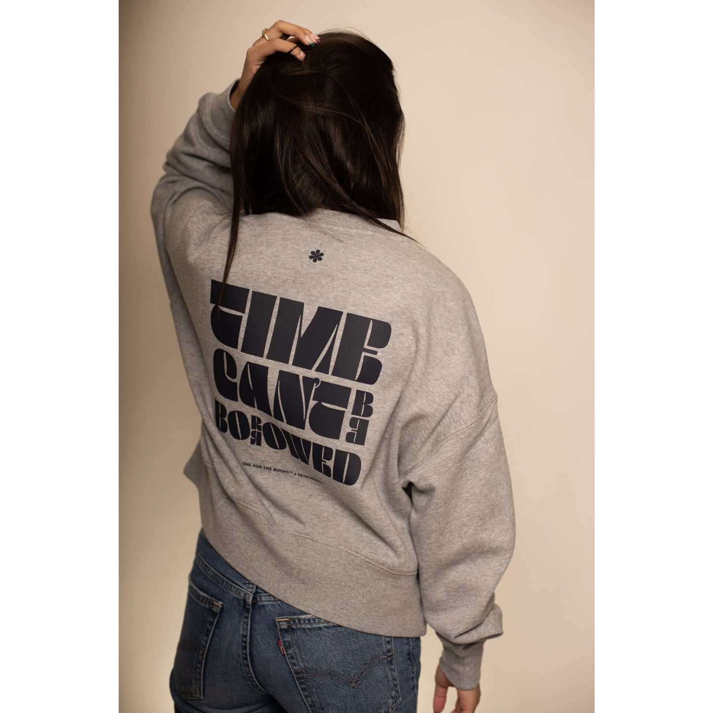 TCBB  OFTB x DesignerPri Crop Crewneck (Grey)