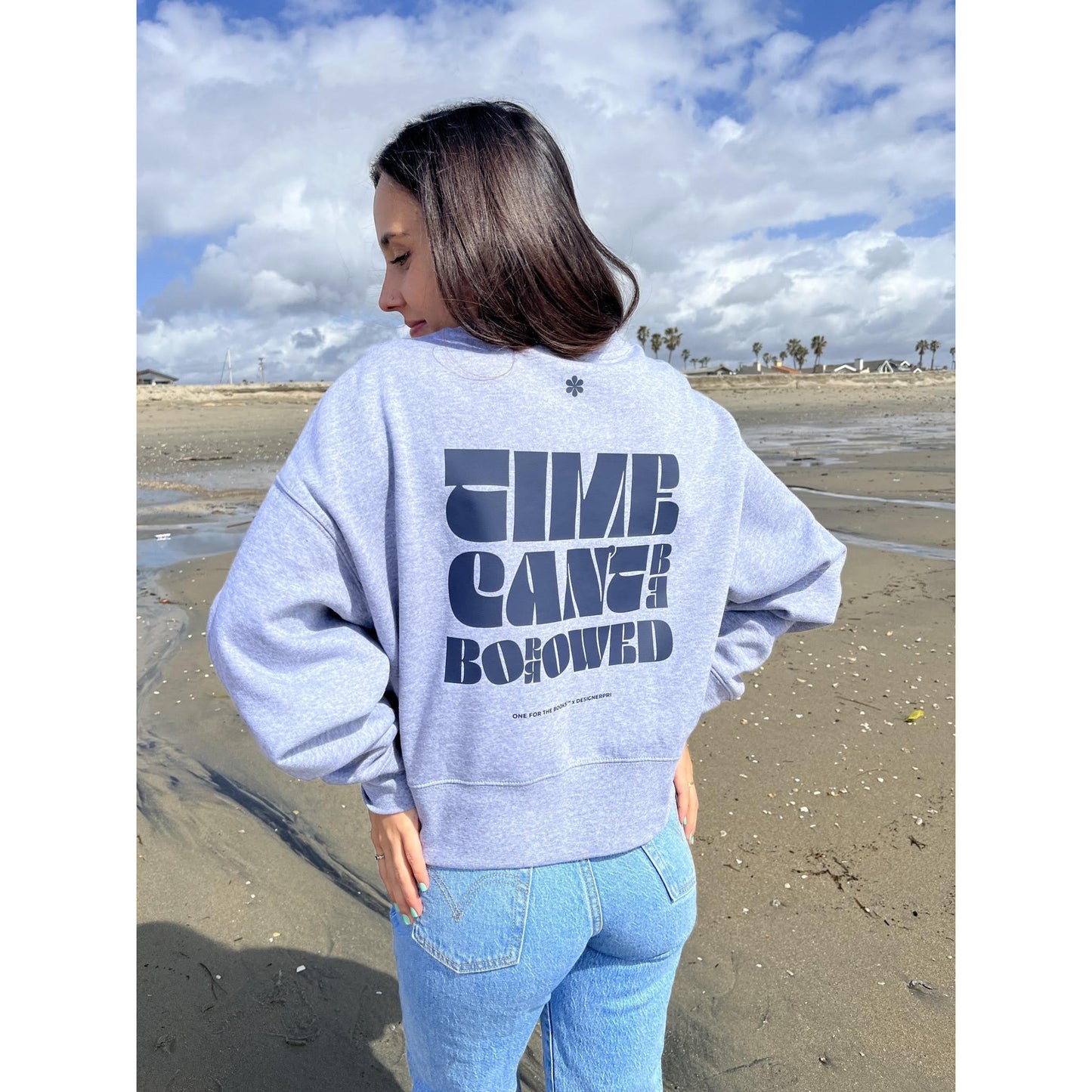 TCBB  OFTB x DesignerPri Crop Crewneck (Grey)