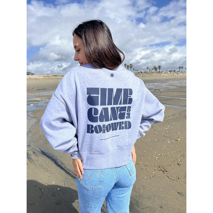 TCBB  OFTB x DesignerPri Crop Crewneck (Grey)